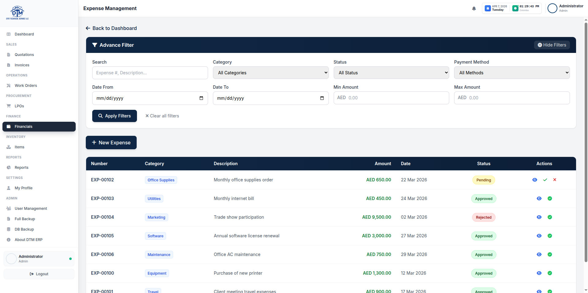 ERP & Inventory Management System - additional