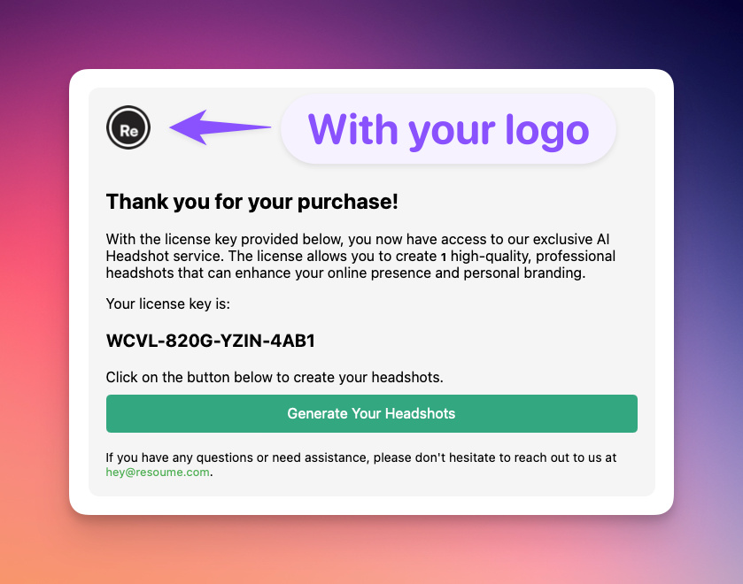 License Email