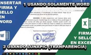 Insertar firma y sello en Word y Excel