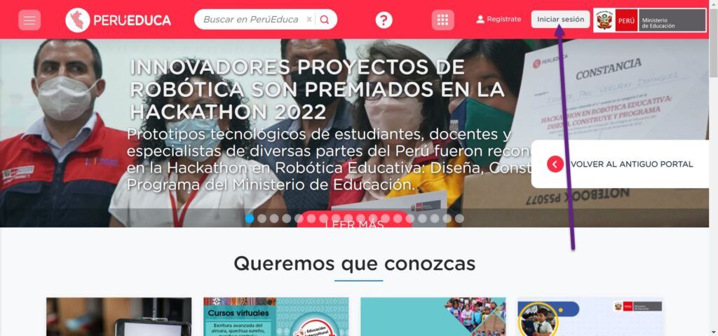 Cambiar perfil en PeruEduca