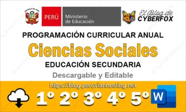 Programación Curricular Anual Ciencias Sociales Secundaria
