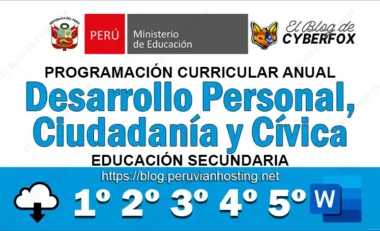 Programación Curricular Desarrollo Personal Ciudadanía y Cívica