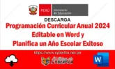 Programación Curricular Anual 2024