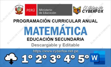 Programación Curricular Matemática