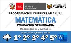Programación Curricular Matemática