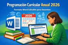 Programación Curricular Anual 2026 en Word para docentes
