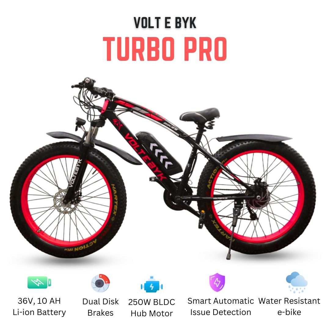 Product Image 4 of Turbo Pro Electric Fat Bike | Red 13 AH - Electric from Voltebyk