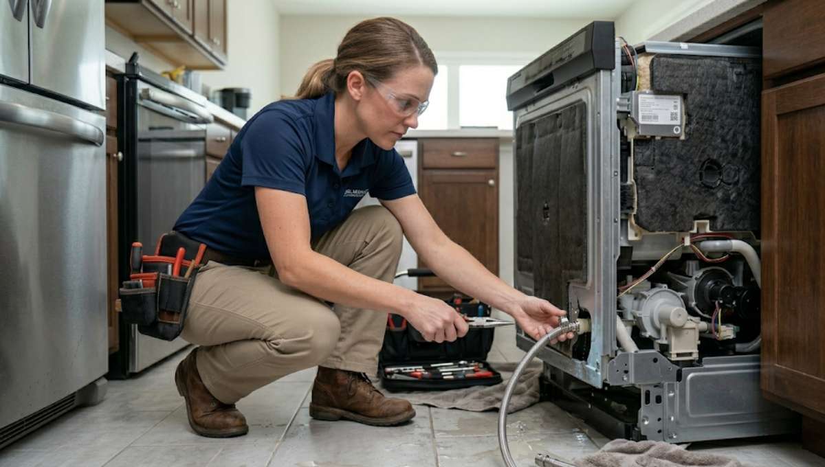 Water Damage From Dishwasher Overflow in Tuthill, SD