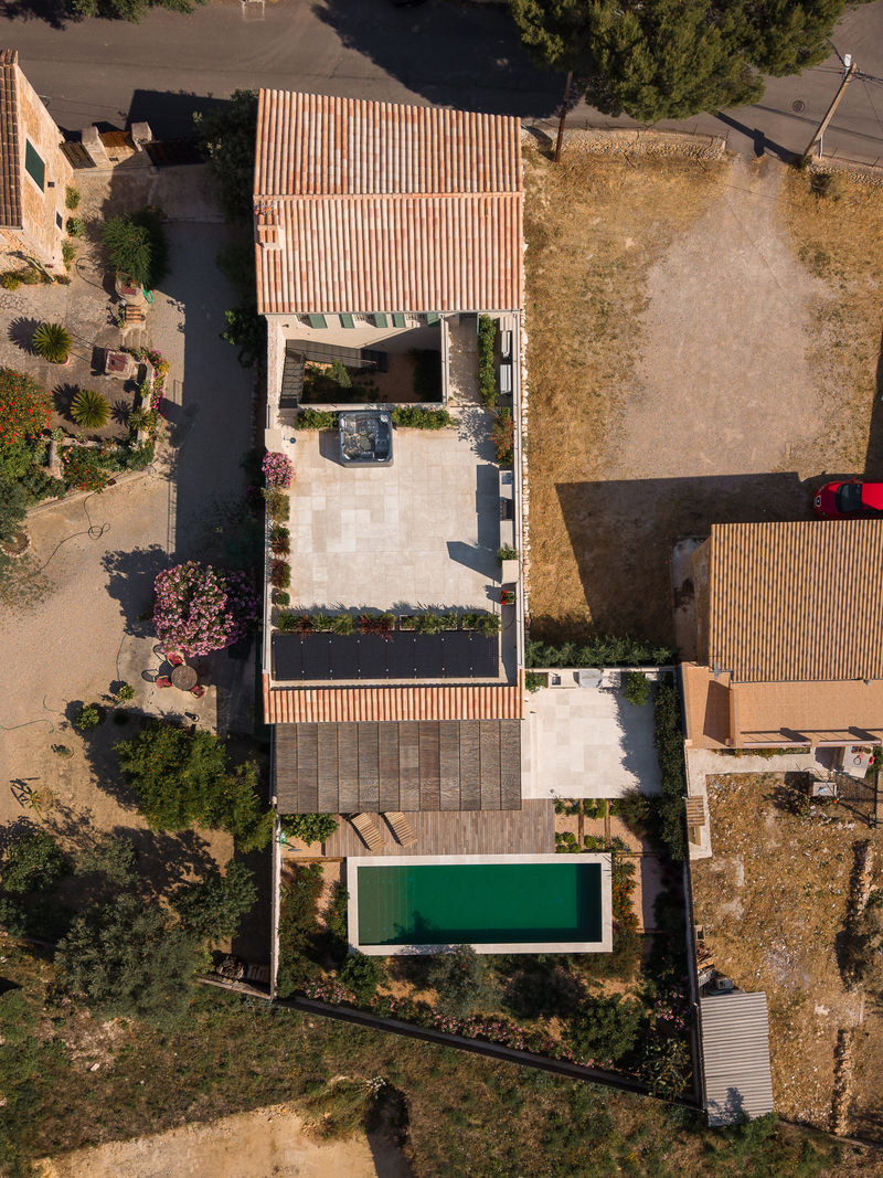 Aerial view of the plot