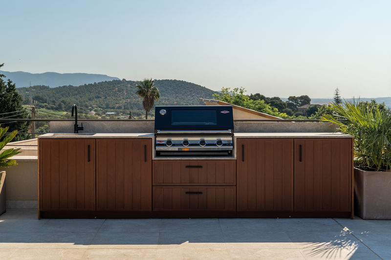 Terrace barbecue area