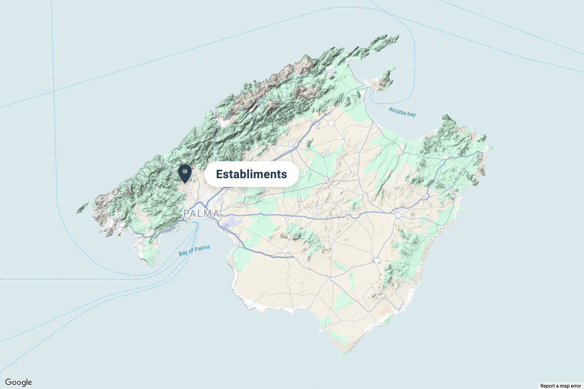 Map showing Establiments in Mallorca, near Palma