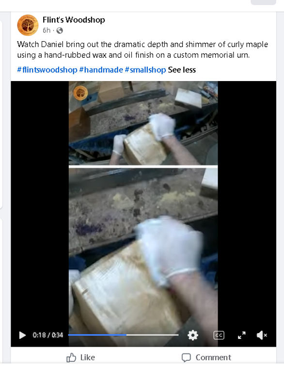 The same Postango post, live on Facebook