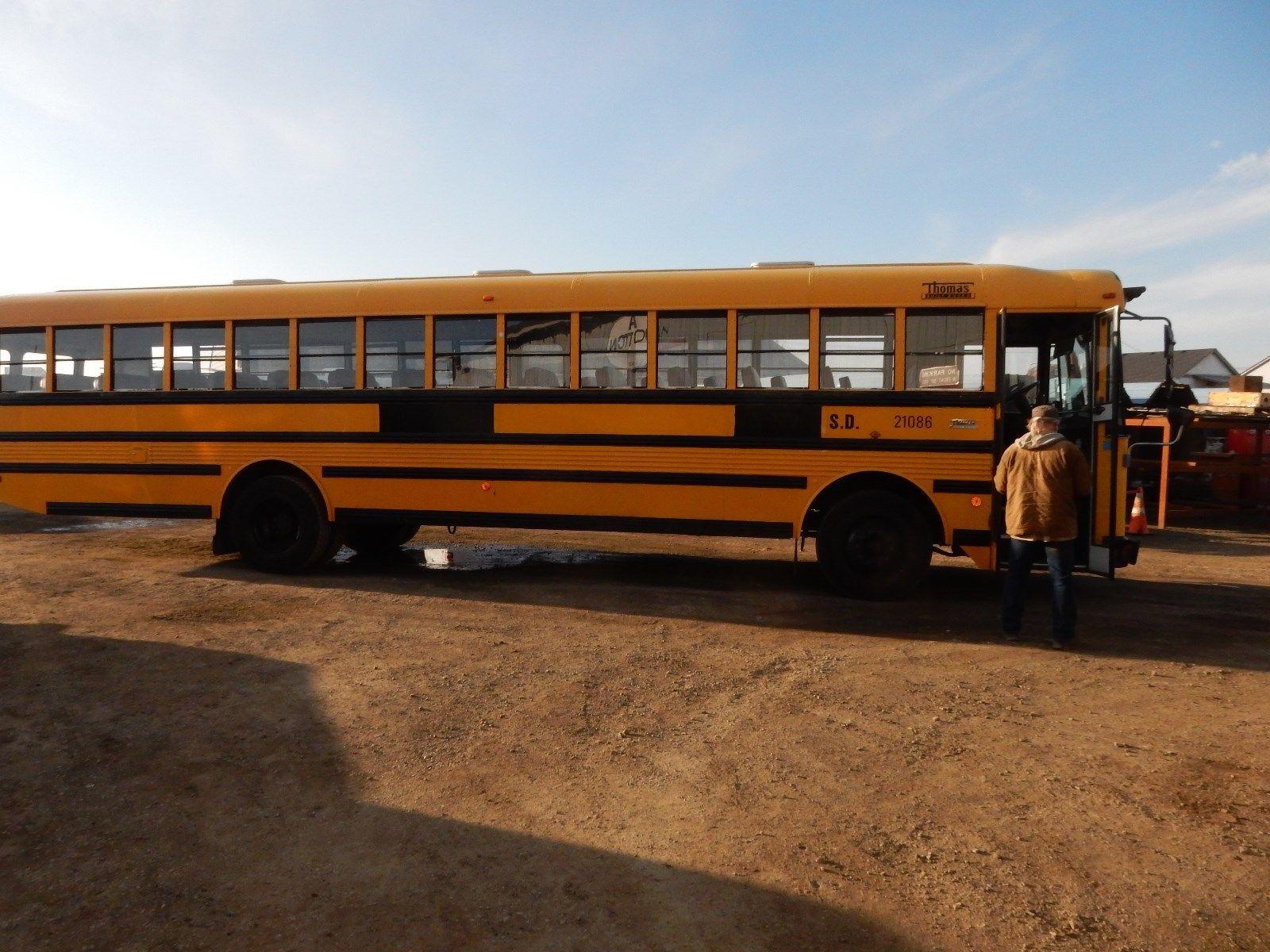 2002 Thomas Flat Nose 84 Passenger School Bus W Caterpillar C7 7 2l Diesel For Sale 2018 11 10 1 