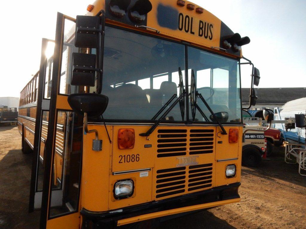2002 Thomas Flat Nose 84 Passenger School Bus w/ Caterpillar C7 7.2L Diesel