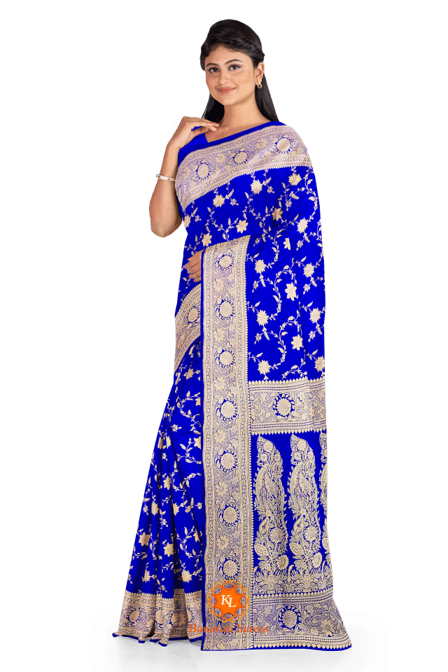 Purple Soft Banarasi Saree With Zari Weaving Work