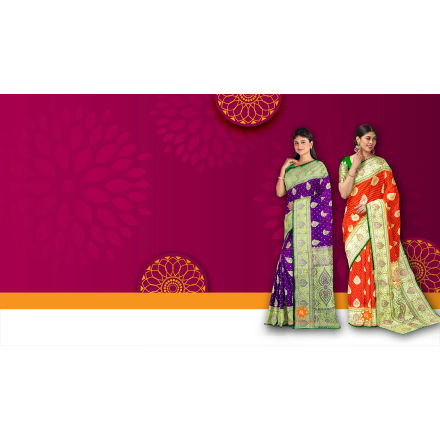 Buy Latest Bengal Handloom Saree (Saris) Online - Rapurnas.com