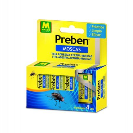Tira Atrapa Moscas Preben Masso 4 Uds