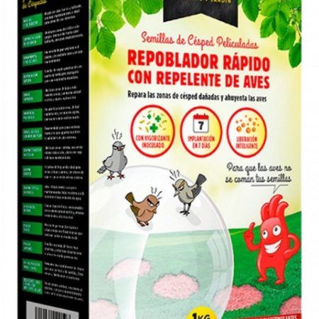 Semillas Cesped Repoblador Con Repelente Aves