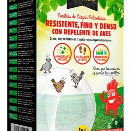 Semillas cesped resistente, fino y denso repelente de aves