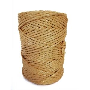 BOBINA HILO RAFIA TRENZADA  BEIGE ENCORDAR 650 GR