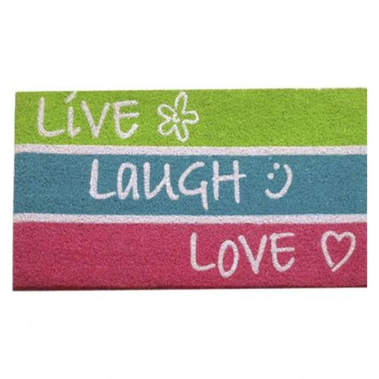 Felpudo Goma Live Laugh Love 40X60 CM