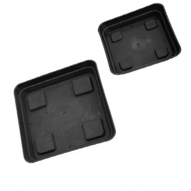 Plato Plastico Cuadrado Negro Especial