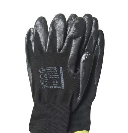 Guantes Nitrilo Negro GU305 PATACHO T-8