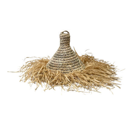 LAMPARA PALMA NATURAL Y FLECOS ref.3582314