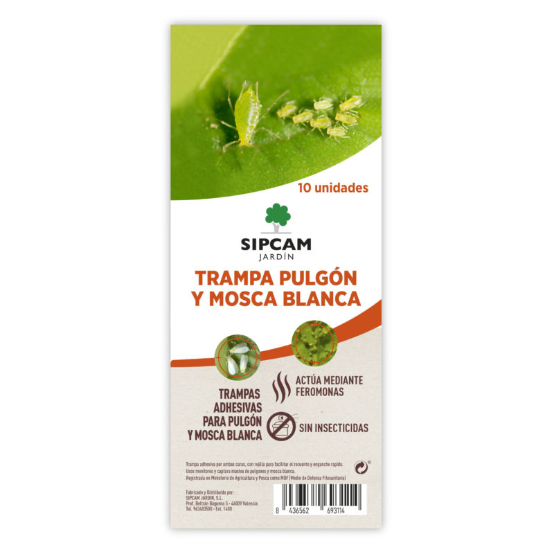 Trampa Adhesiva Pulgón y Mosca Blanca 10 unidades Sipcam