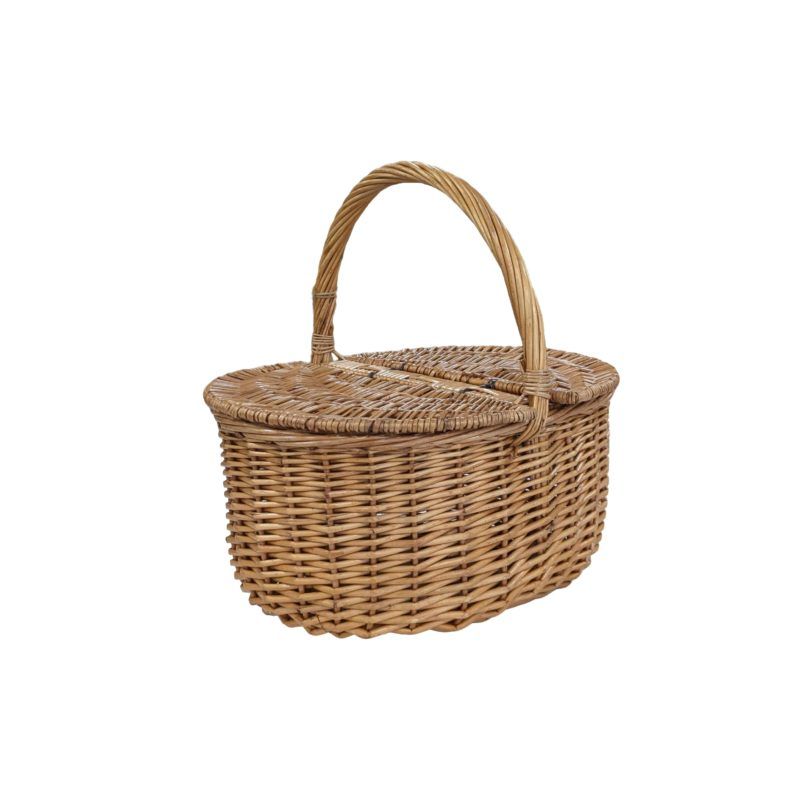 Cesta de Mimbre con 2 Tapas