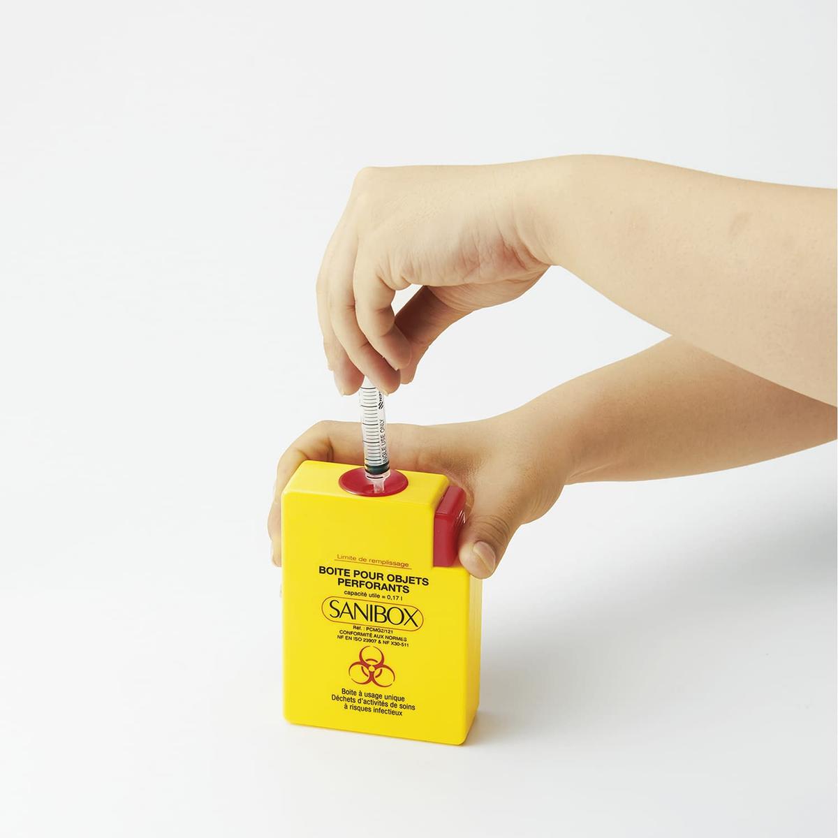 注射針処理容器 サニボックス 0.2L 針捨てボックス 24-7798-00