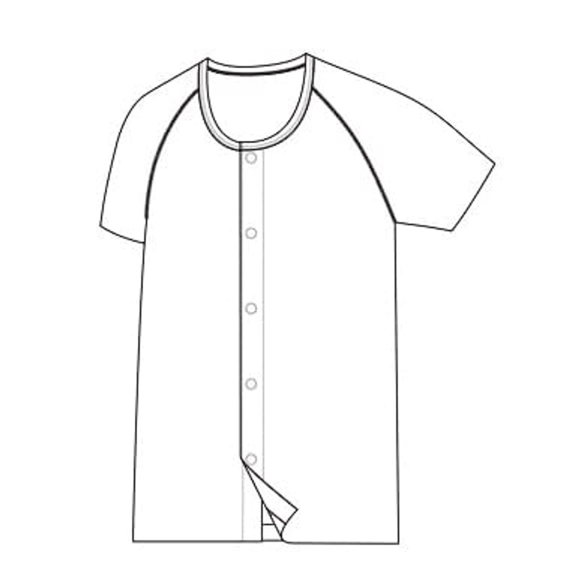 らくらく前開きワンタッチ肌着(紳士用 介護用肌着 24-6675-00