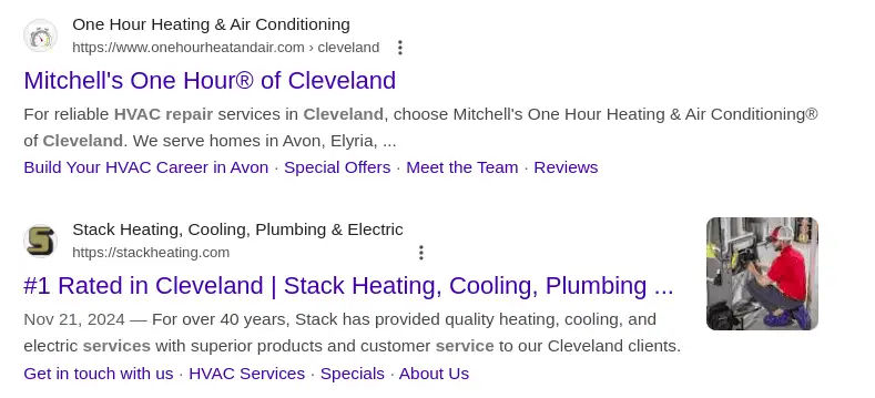 Optimized Service Pages