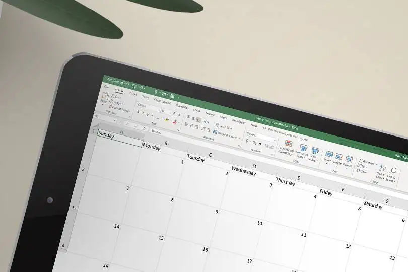 Using MS Excel Technician Scheduling Calendar