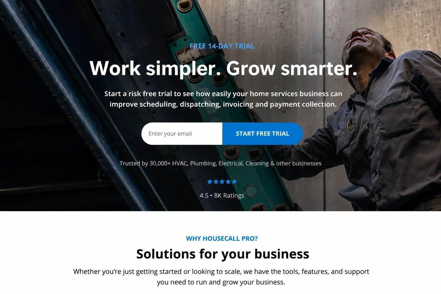 Consumer-focused residential work order management software dashboard