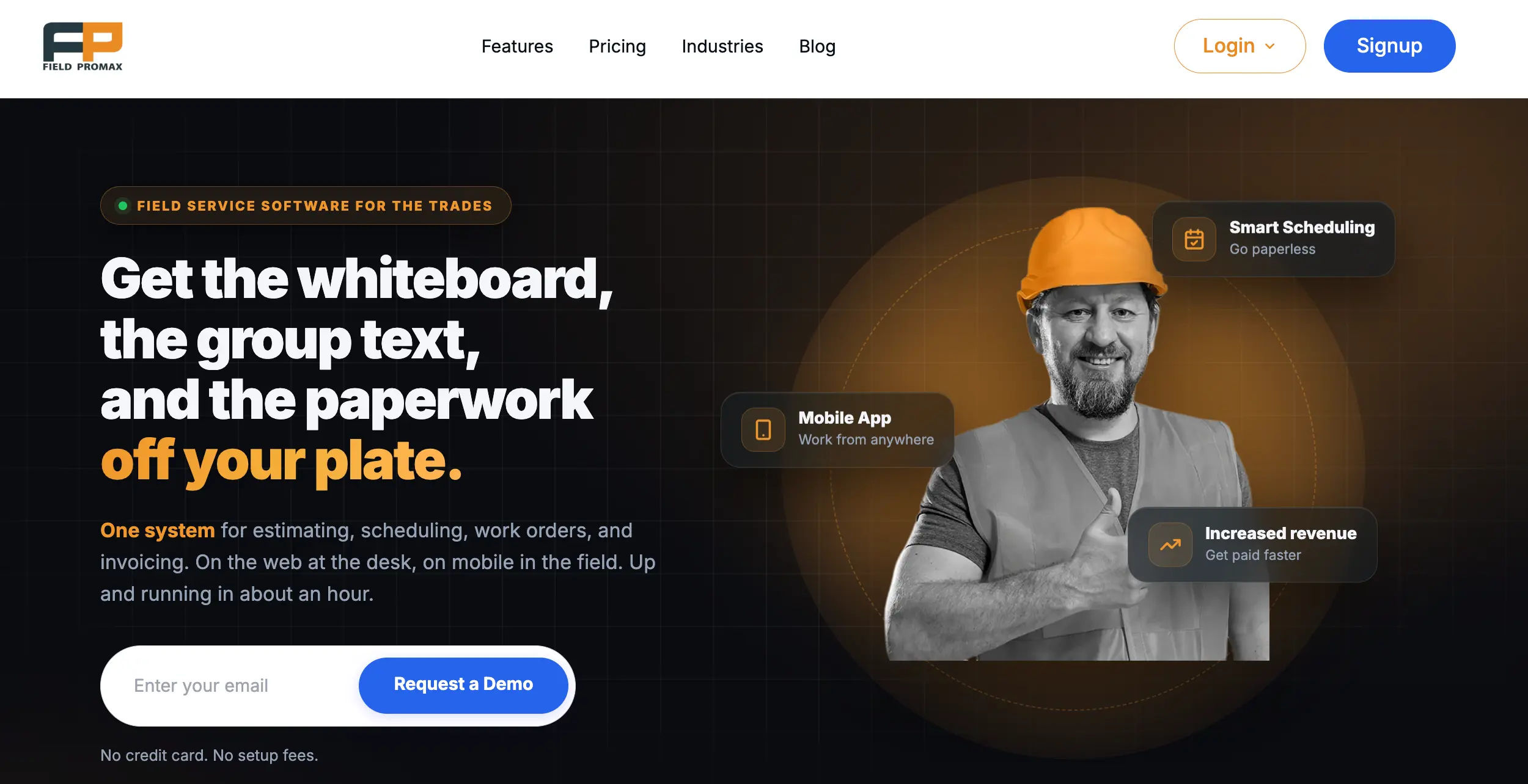 Field Promax work order management software interface
