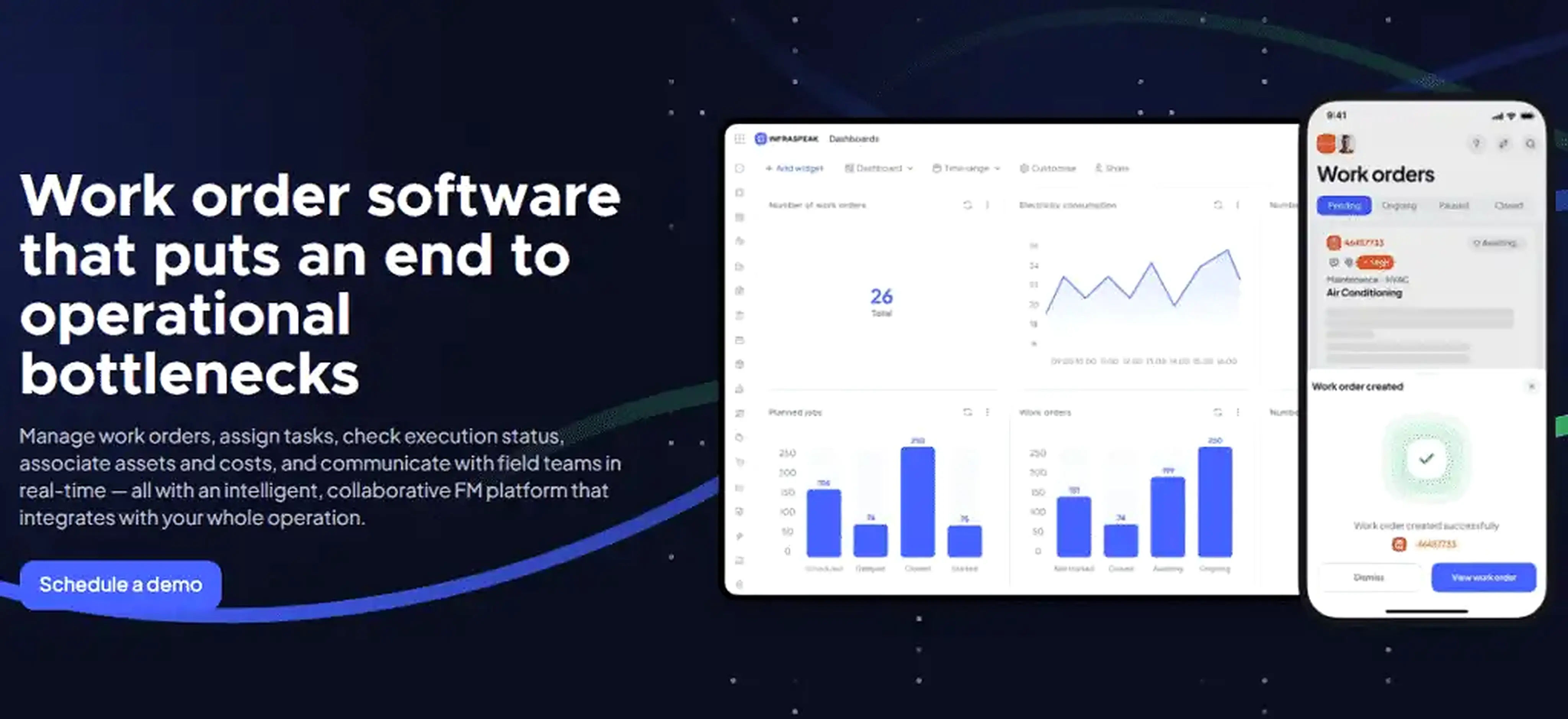 Infraspeak intelligent maintenance management platform interface
