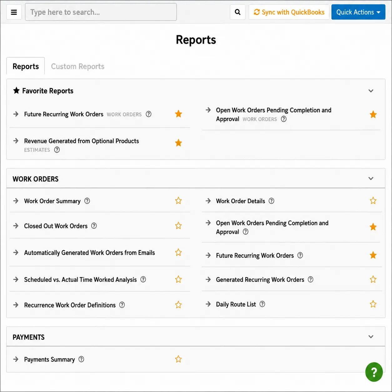 Field Promax reports and dashboard view