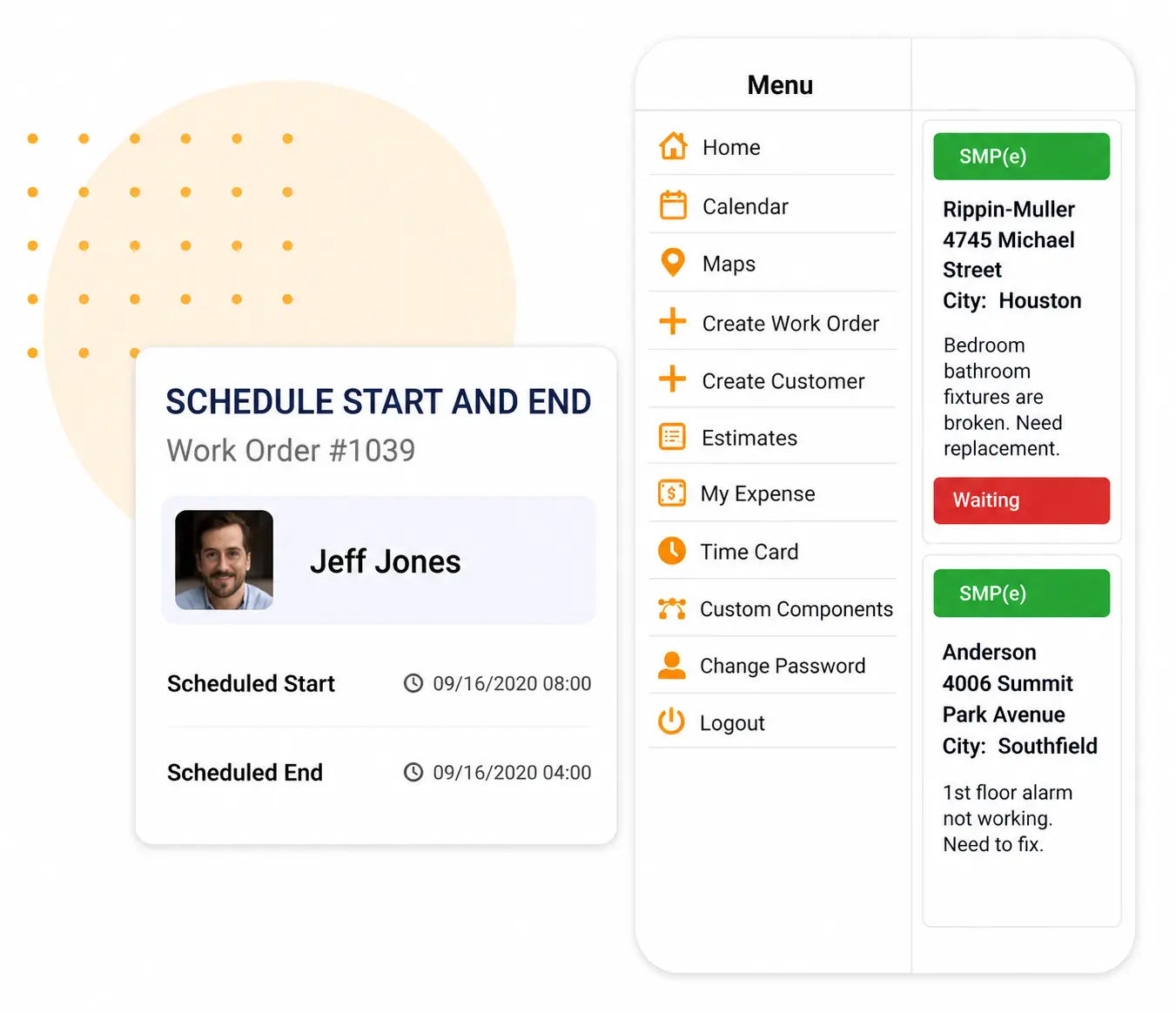 Smart scheduling solution connecting work orders, schedules, and estimates