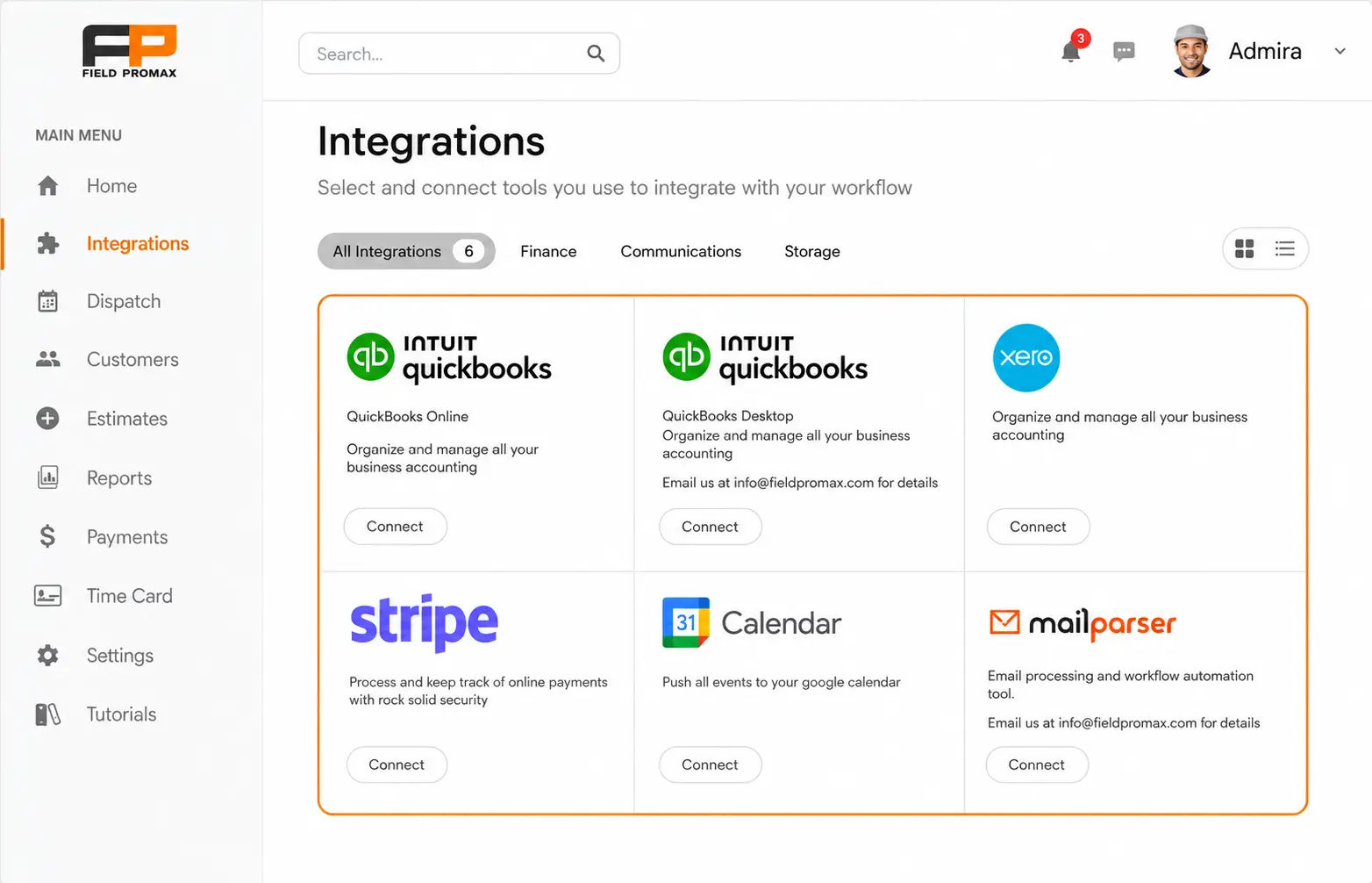 QuickBooks Online with Field Promax