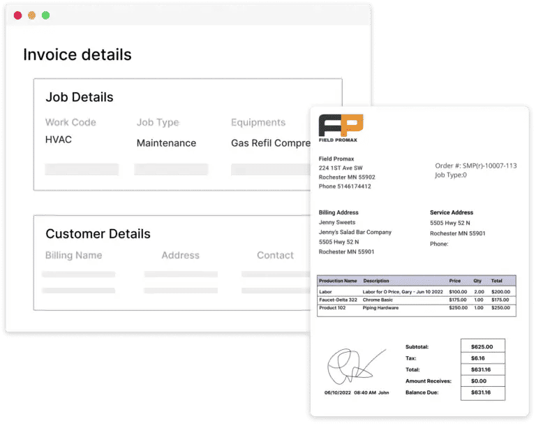 customer’s details