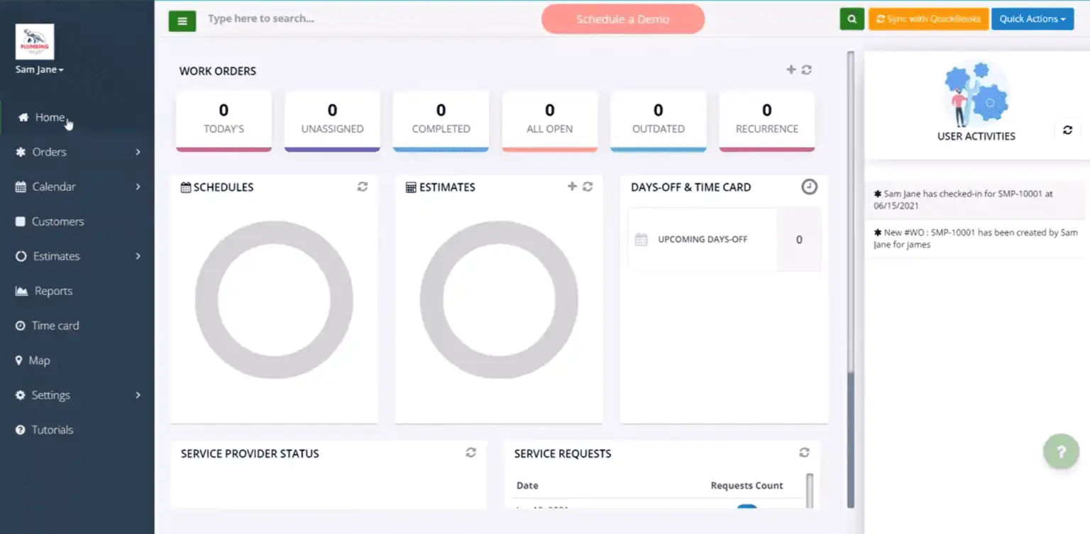 login dashboard
