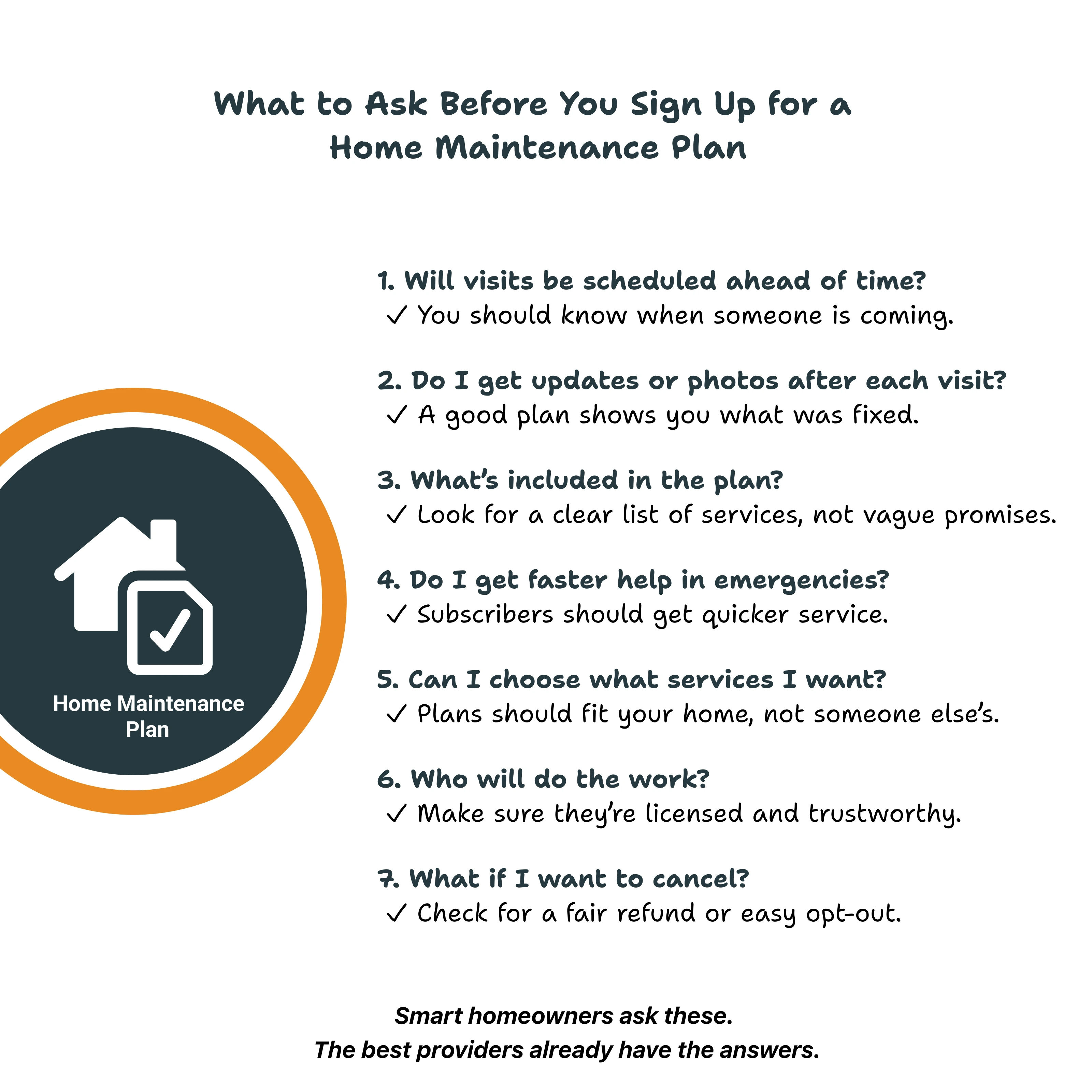 What to Ask Before You Sign Up for a Home Maintenance Plan