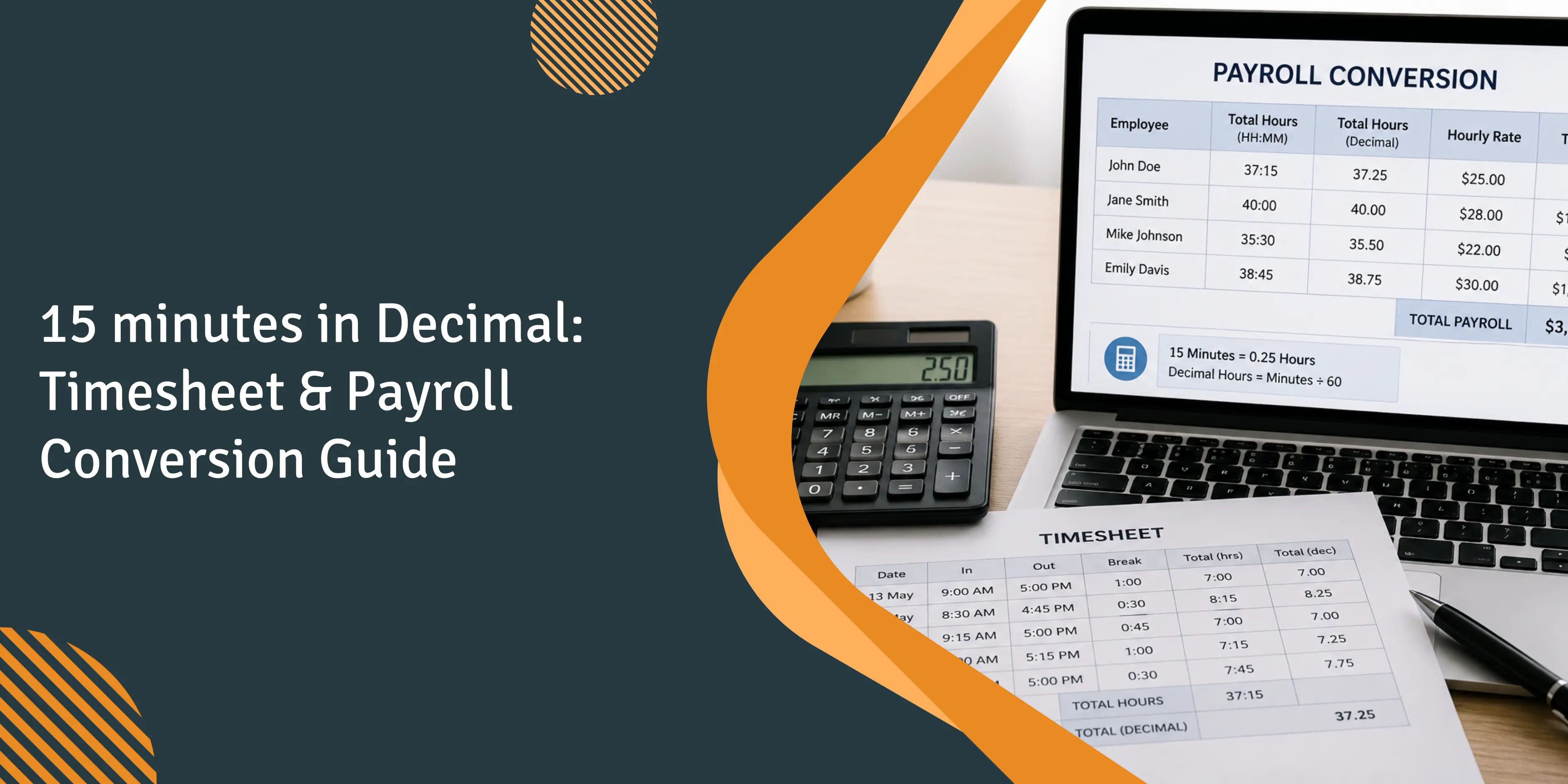 15 Minutes in Decimal: What It Actually Means for Field Service Payroll