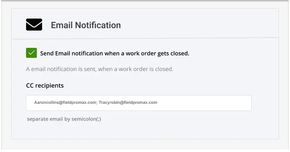 email notification
