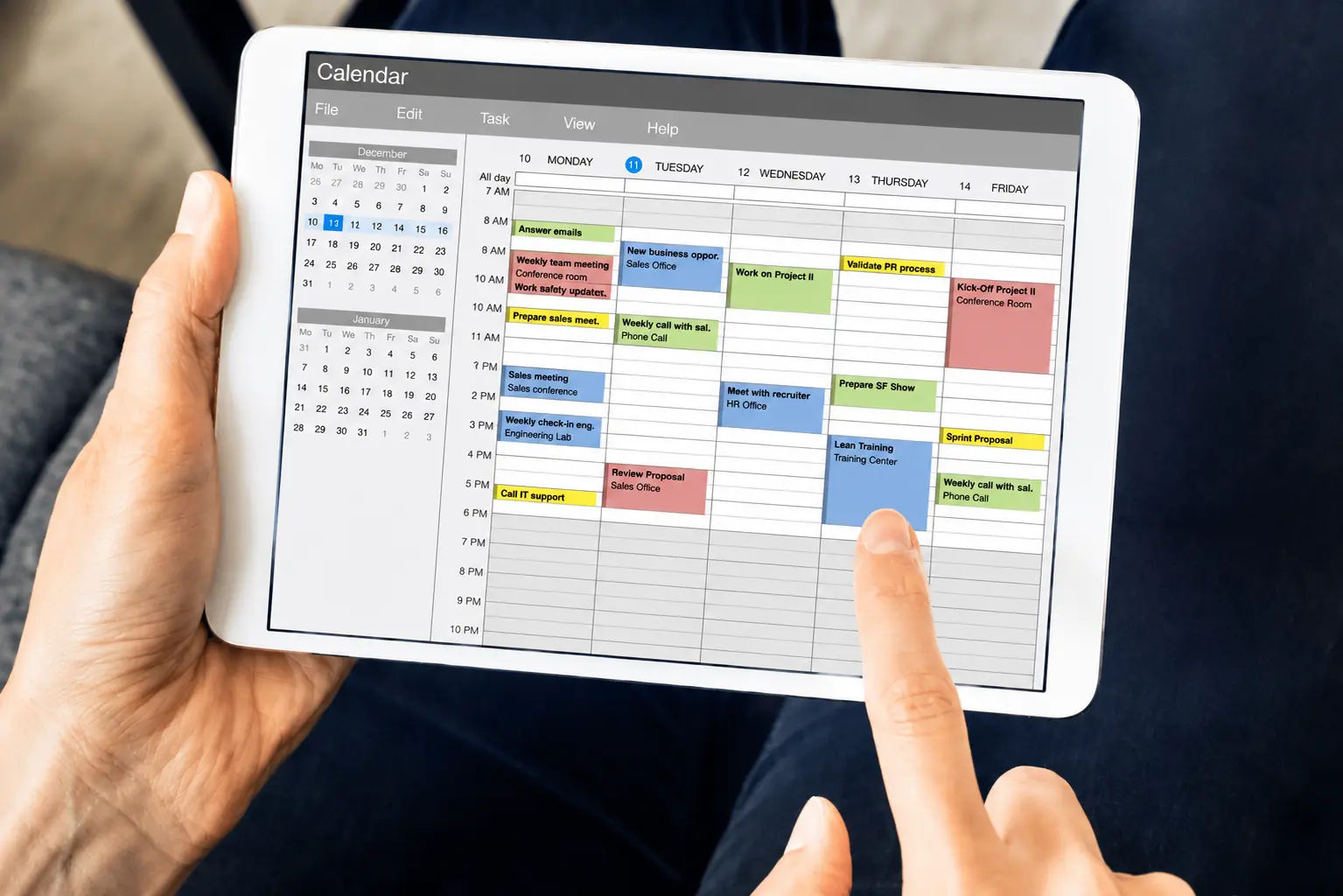 Field service appointments view showing scheduled jobs and assigned technicians