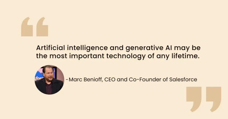 Marc Benioff quote on AI and customer relationships