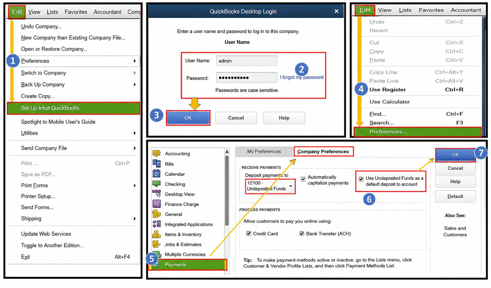 Clear Undeposited Funds in QuickBooks workflow overview