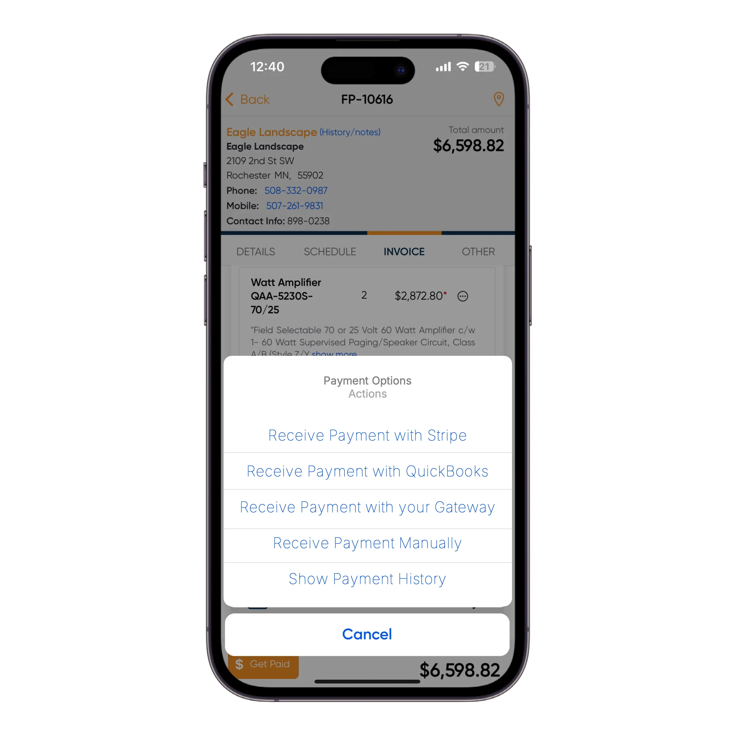 On-Site Payment Collection
