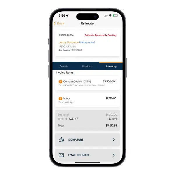Quick & Customizable Estimates